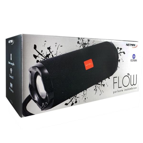 NETMAK PARLANTE FLOW PORTABLE BLUETOOTH 10W BLACK NM-FLOW