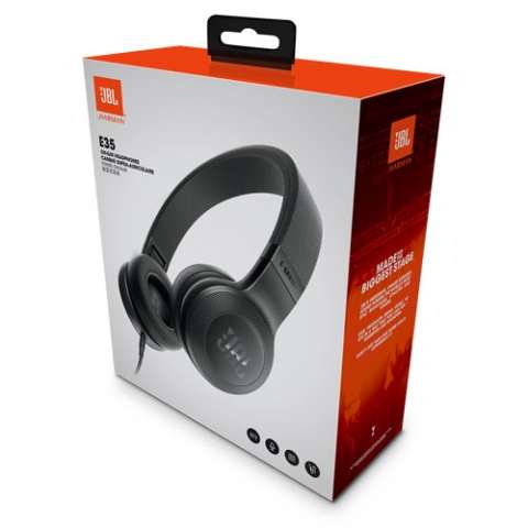 JBL AURICULAR E35 ON-EAR /DISEÑO PLEGABLE/ BLACK WIRED