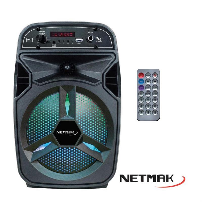NETMAK PARLANTE BLUETOOTH KARAOKE 6.5'' NM-24SIETE