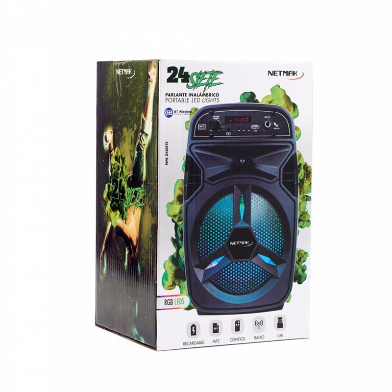 NETMAK PARLANTE BLUETOOTH KARAOKE 6.5'' NM-24SIETE