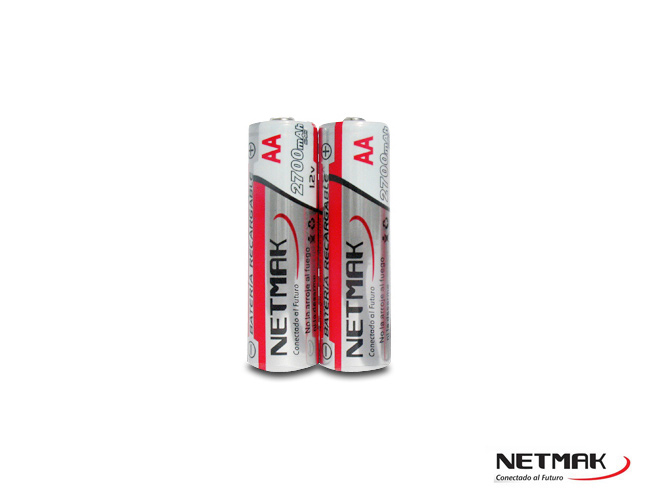 NETMAK PILAS RECARGABLES AA 2700 (X2)