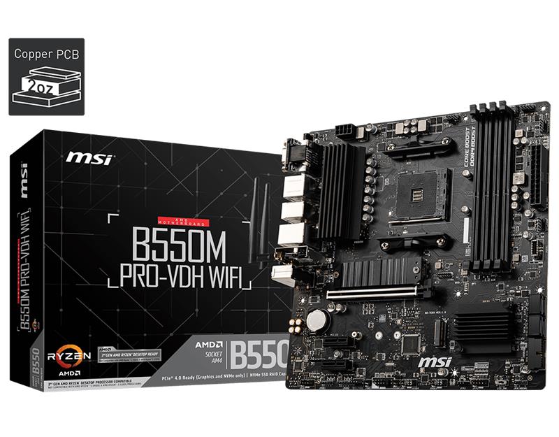 MOTHER MSI B550M PRO-VDH WIFI AM4 H/DP/V M.2