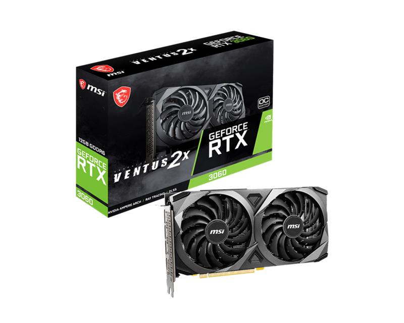 PLACA MSI GEFORCE RTX 3060 VENTUS 2X OC 12GB GDDR6