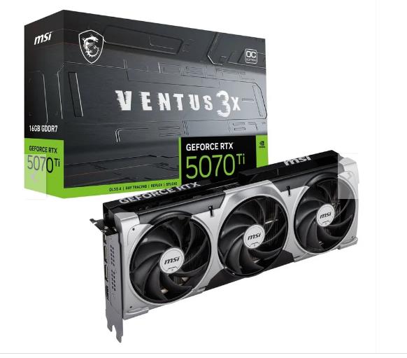 PLACA MSI RTX 5070 TI VENTUS 3X 0C 16GB