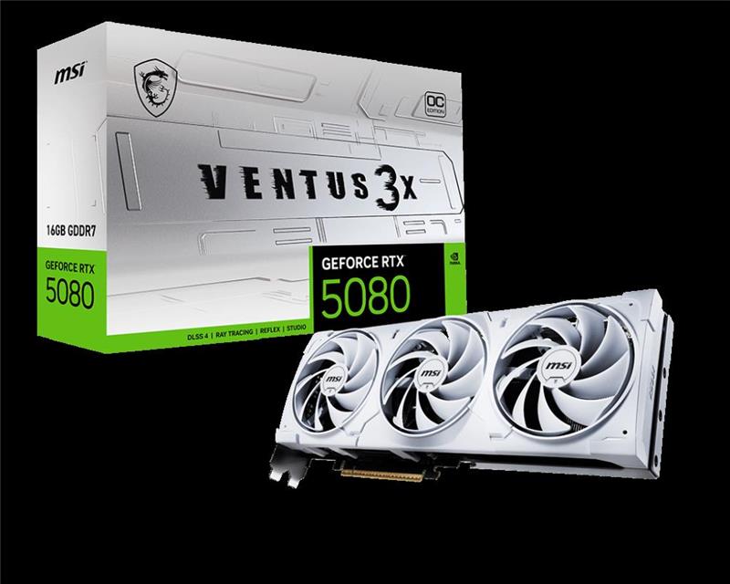 PLACA MSI RTX 5080 VENTUS 3X 0C 16GB WHITE