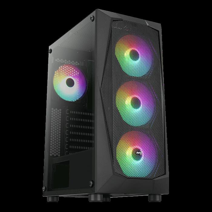 GABINETE AEROCOOL FALCON-G-BK-V1 (ATX/MICRO-ATX/MINI-ITX) (4FAN/VIDRIO/GPU 290MM)