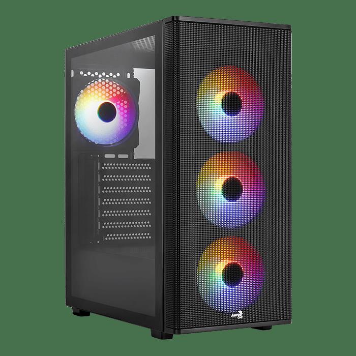 GABINETE AEROCOOL DESIGNER-G-BK-V1 FRGB (ATX/MICRO ATX/MINI ITX) (4FAN/VIDRIO/GPU 345MM)