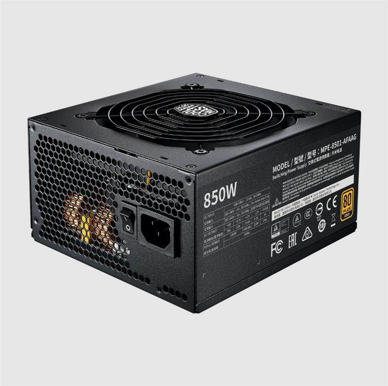 FUENTE COOLERMASTER MWE GOLD V2 FM 850W FULL-MODULAR/ +80 GOLD (SIN CABLE POWER)
