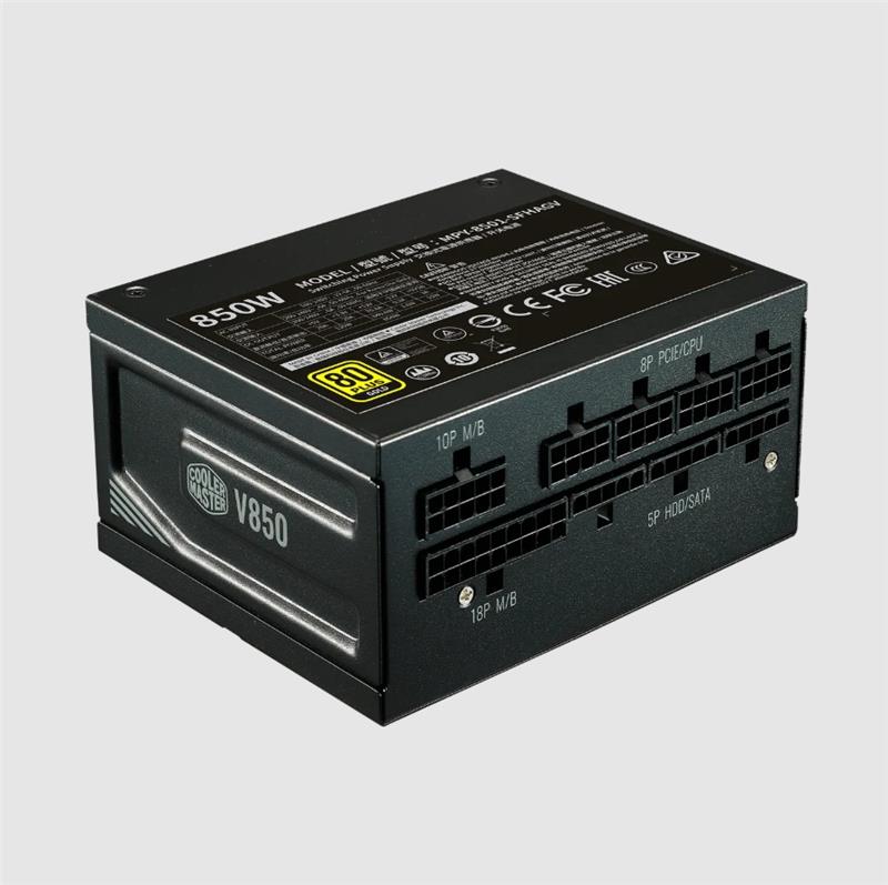 FUENTE COOLERMASTER V850 SFX GOLD / +80 GOLD 850W FULLMODULAR (CABLE POWER AMERICANO)