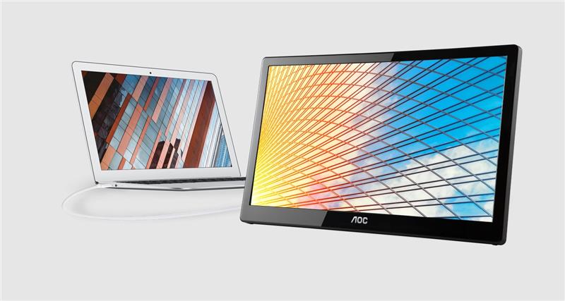 MONITOR PORTATIL AOC /15,6" (1366x768) /USB 3.0 /SOPORTE VESA 75X75 (BOX BROWN)