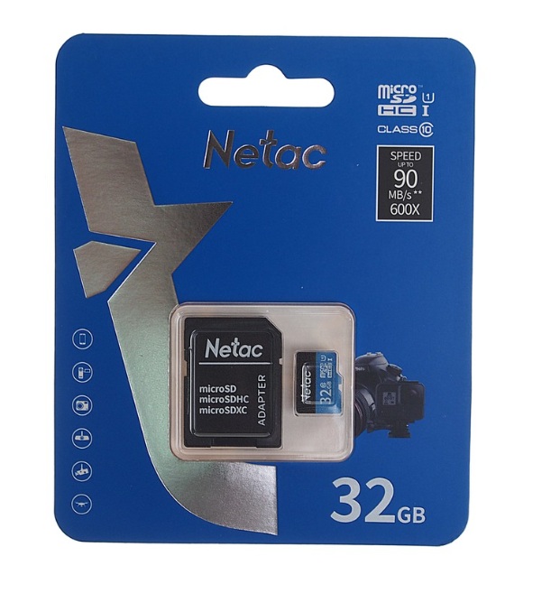 MEMORIA MICROSD 32GB CLASE 10 NETAC P500 STANDAR C/ADAPTER