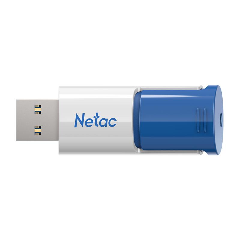 PEN DRIVE 64 GB NETAC U182 3.0 WHITE/BLUE RETRACTIL