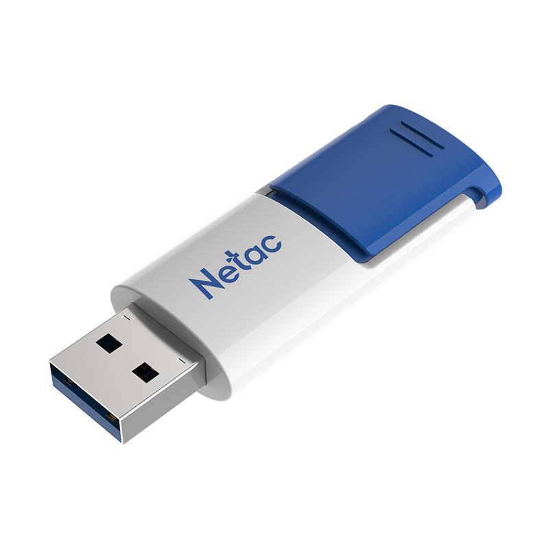 PEN DRIVE 256 GB NETAC U182 3.0 WHITE/BLUE RETRACTIL