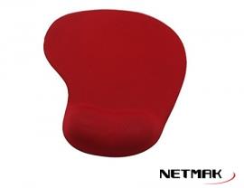 NETMAK PAD MOUSE GEL RED NM-PGEL-R