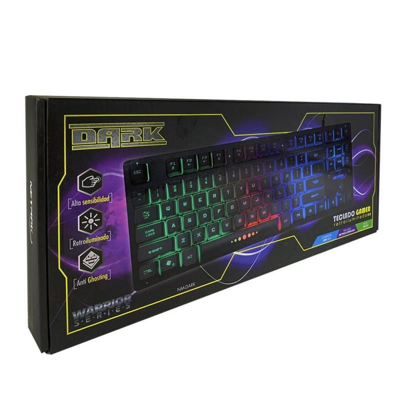 NETMAK TECLADO GAMER COMPACTO RETROILUMINADO NEGRO / NM-DARK