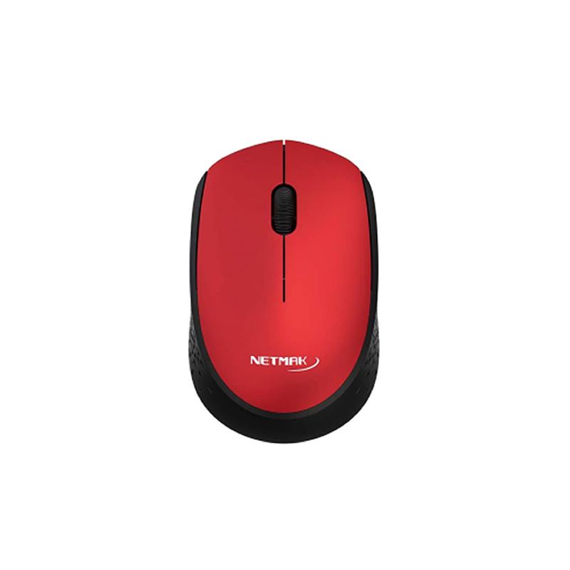 NETMAK MOUSE INALAMBRICO 2.4GHZ ROJO NM-M680-R