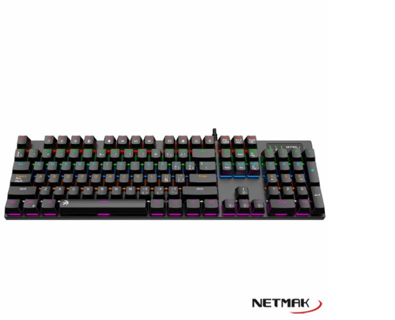NETMAK TECLADO GAMER MECANICO RETROILUMINADO USB NM-ALLIANCE